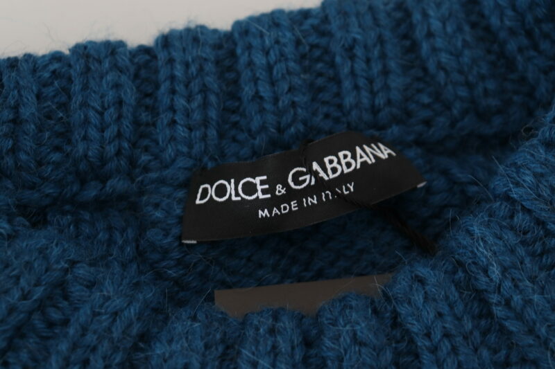 Dolce & Gabbana Elegant Blue Crewneck Sweater - Image 7