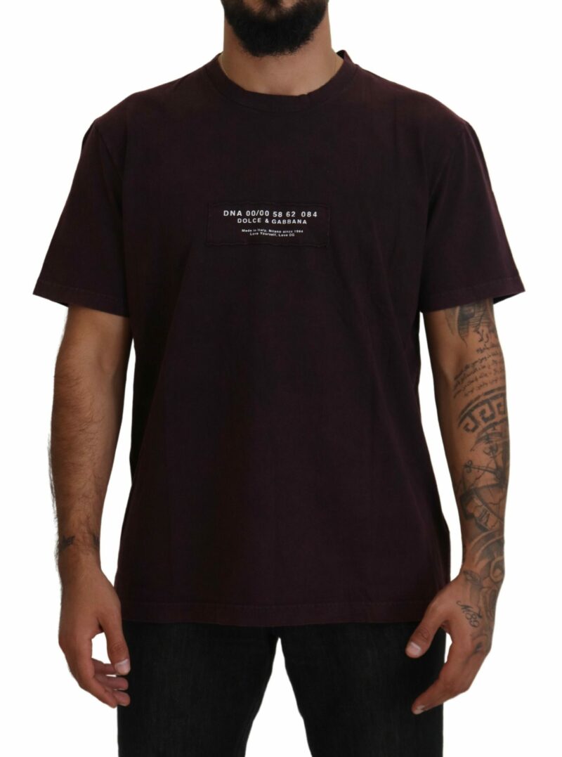 Dolce & Gabbana Elegant Bordeaux Crewneck Tee - Image 5