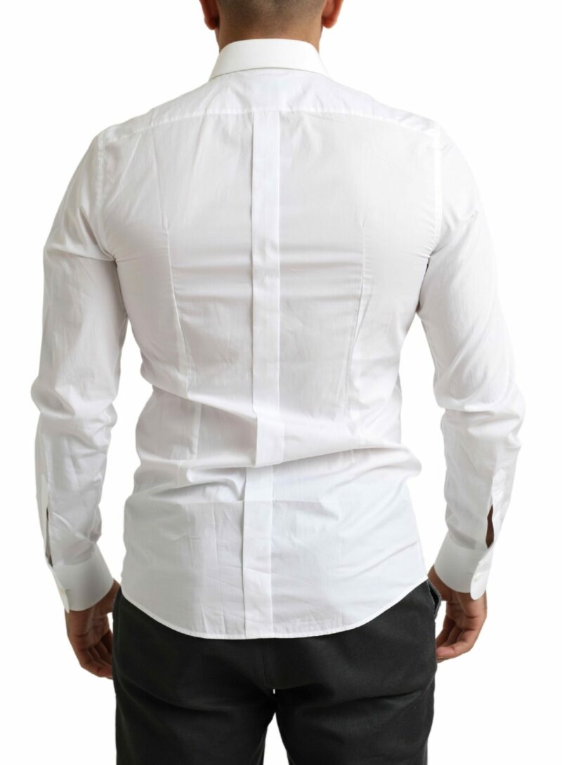 Dolce & Gabbana Italian Designer Slim Fit Tuxedo Shirt - Image 3