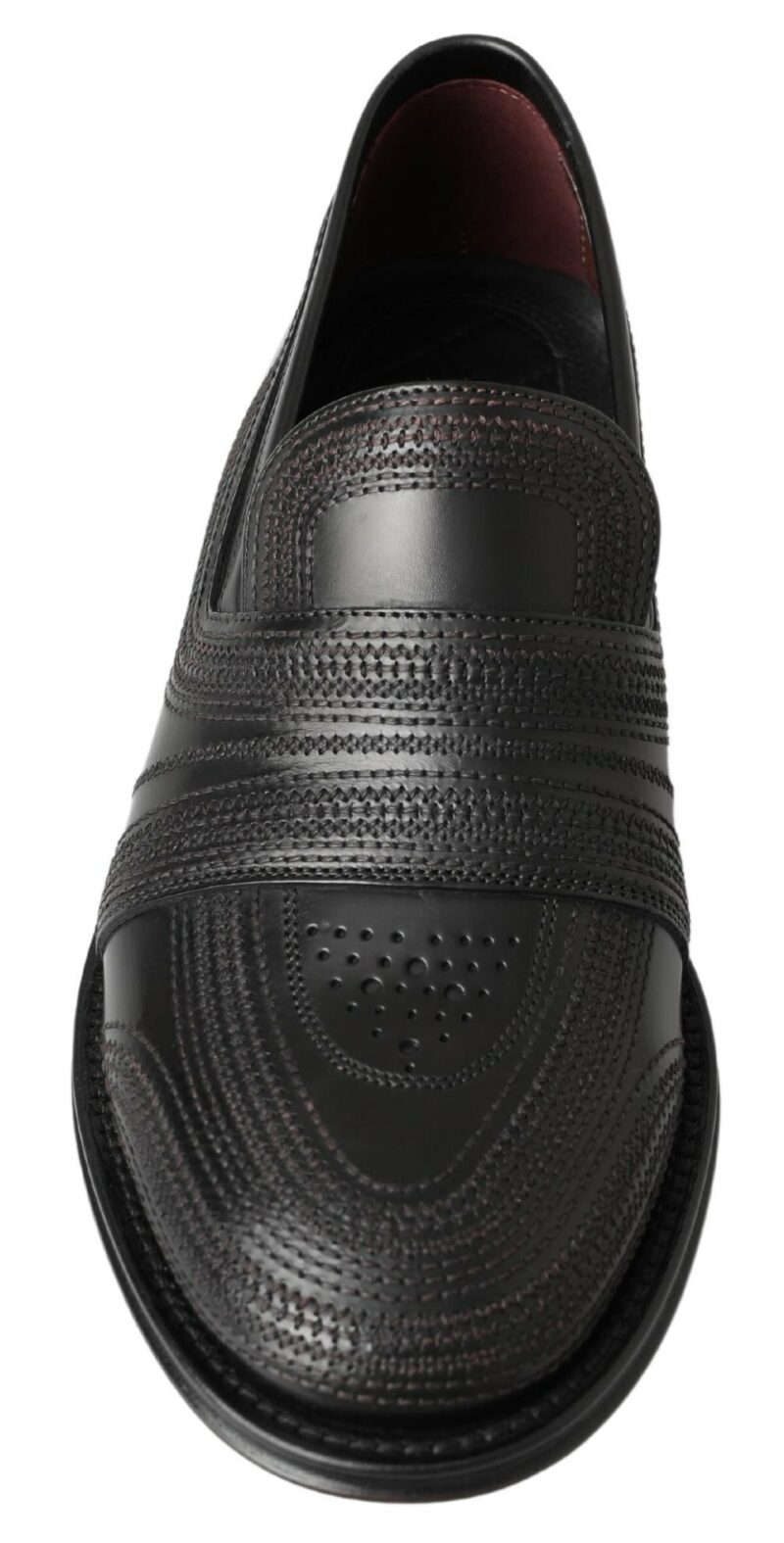 Dolce & Gabbana Elegant Black Leather Slipper Loafers - Image 4