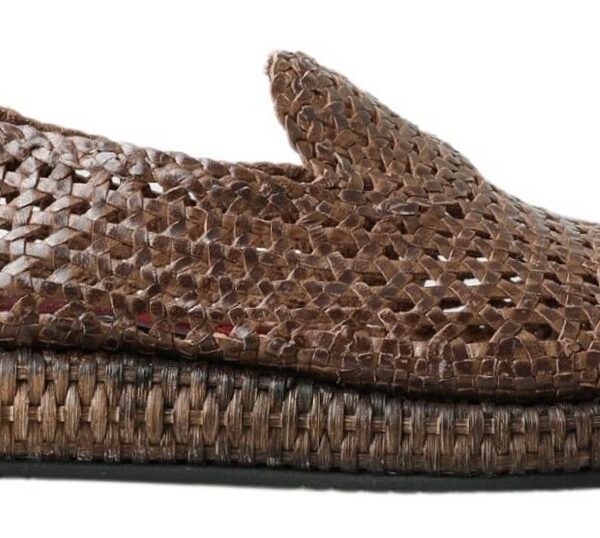 Dolce & Gabbana Elegant Leather Slipper Loafers in Brown