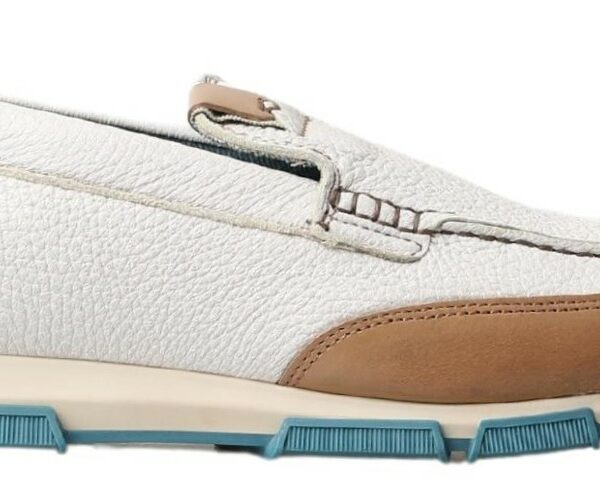 Dolce & Gabbana Elegant White Leather Slipper Loafers
