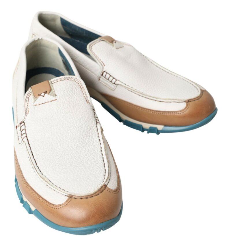 Dolce & Gabbana Elegant White Leather Slipper Loafers - Image 7