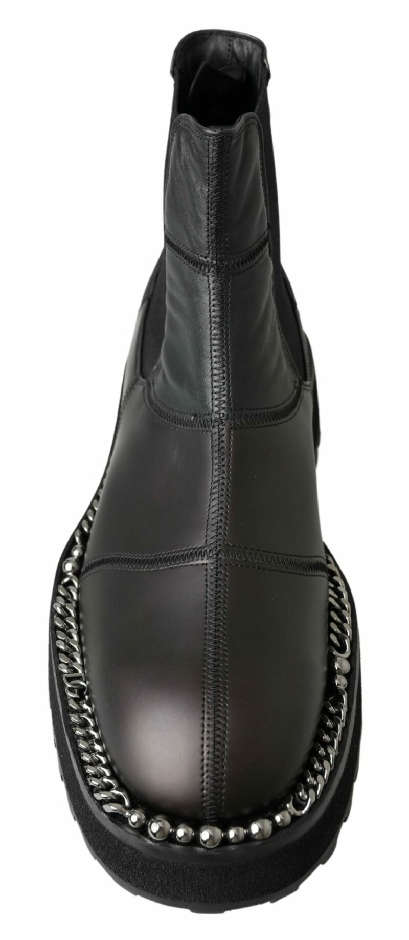 Dolce & Gabbana Elegant Black Ankle Stretch Slip On Boots - Image 4