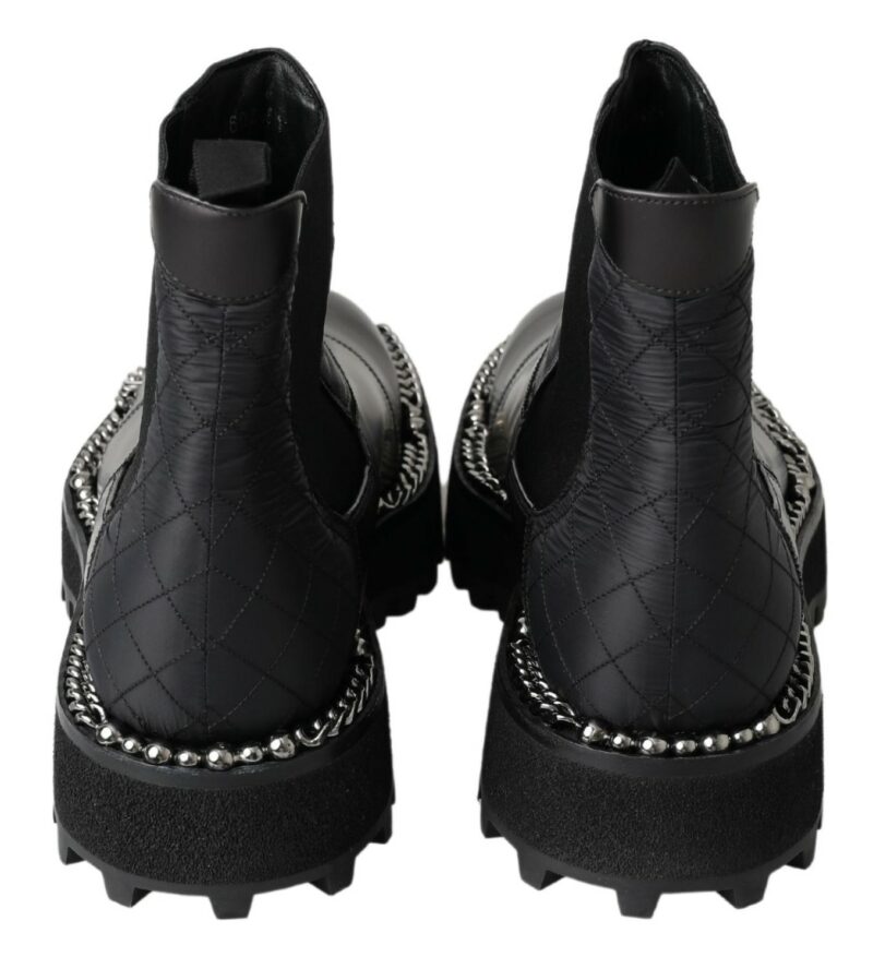 Dolce & Gabbana Elegant Black Ankle Stretch Slip On Boots - Image 6