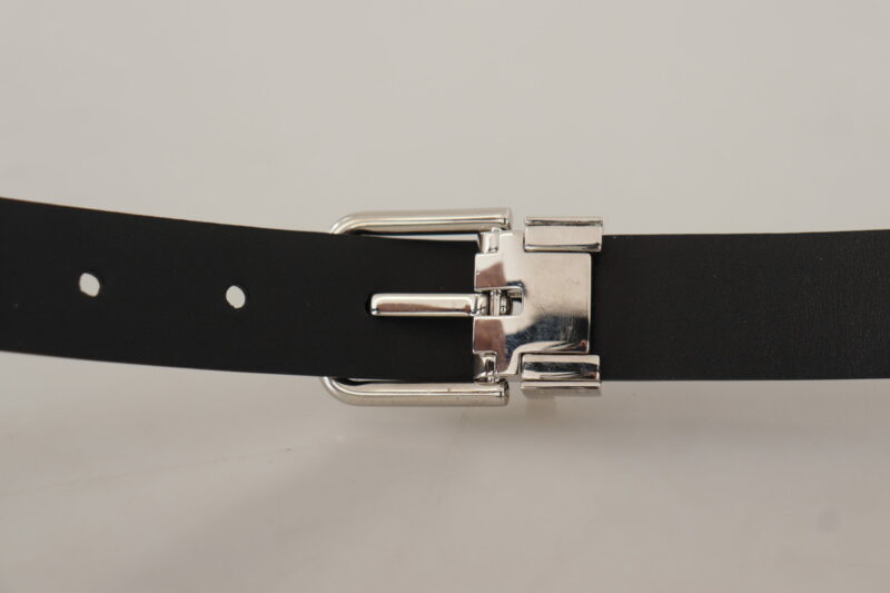 Dolce & Gabbana Elegant Leather Belt with Metal Buckle - Image 4