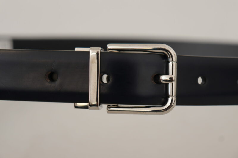 Dolce & Gabbana Elegant Leather Belt with Metal Buckle - Image 5