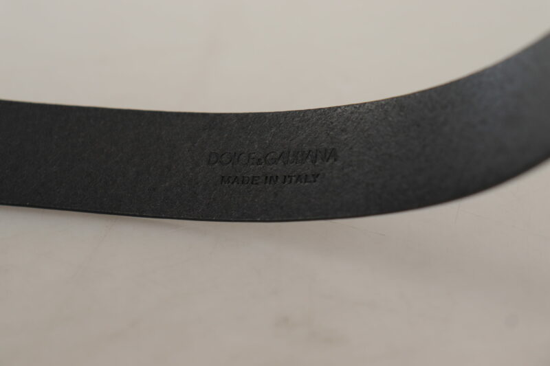 Dolce & Gabbana Elegant Black Leather Classic Belt - Image 4