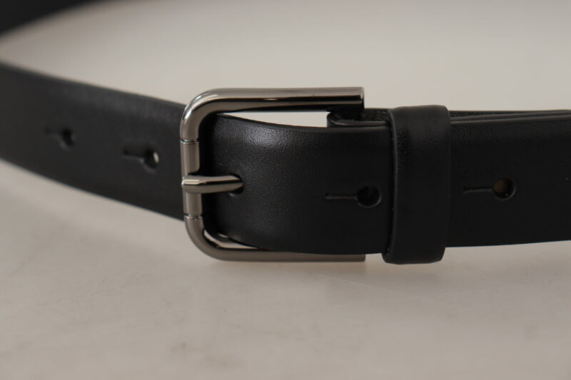 Dolce & Gabbana Elegant Black Leather Classic Belt - Image 5