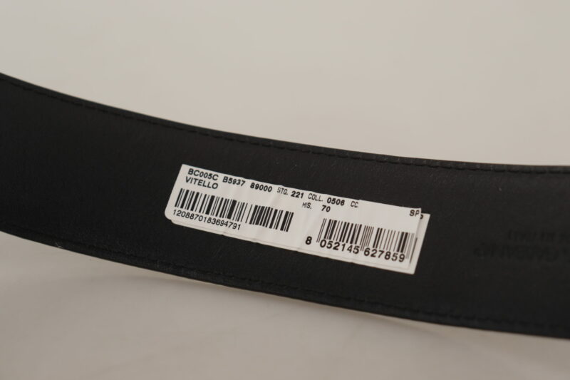 Dolce & Gabbana Elegant Black Leather Belt - Image 5