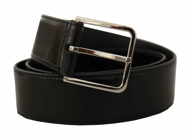 Dolce & Gabbana Elegant Leather Belt with Metal Buckle - Image 2