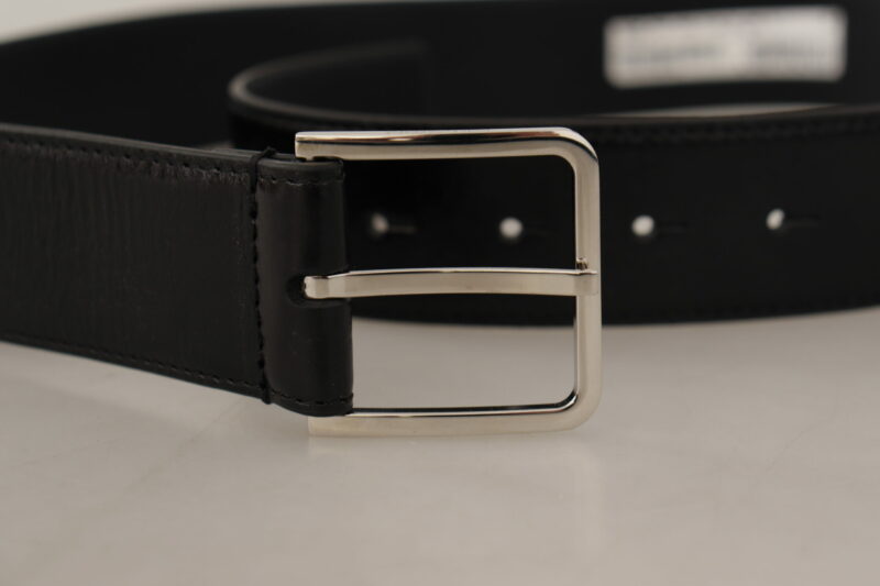 Dolce & Gabbana Elegant Leather Belt with Metal Buckle - Image 4