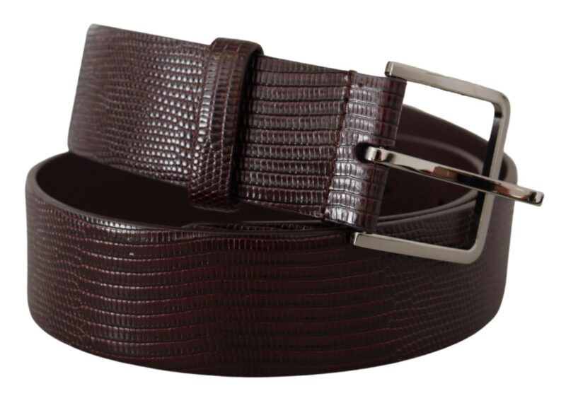 Dolce & Gabbana Elegant Dark Brown Leather Belt - Image 2