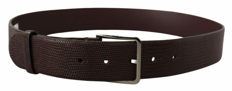 Dolce & Gabbana Elegant Dark Brown Leather Belt - Image 3