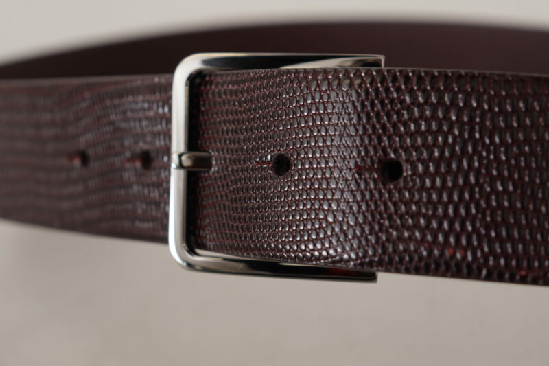 Dolce & Gabbana Elegant Dark Brown Leather Belt - Image 4