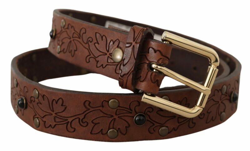 Dolce & Gabbana Elegant Leather Belt with Metal Buckle - Image 3