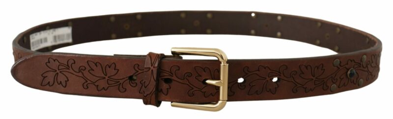 Dolce & Gabbana Elegant Leather Belt with Metal Buckle - Image 2