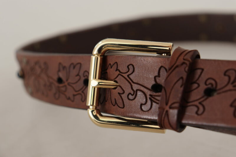 Dolce & Gabbana Elegant Leather Belt with Metal Buckle - Image 4