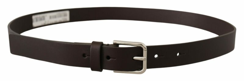Dolce & Gabbana Elegant Leather Belt With Logo Buckle - Image 3