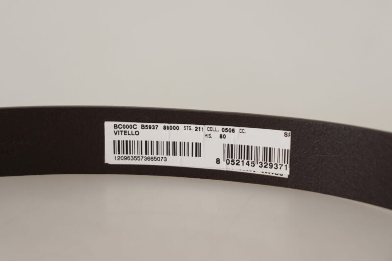 Dolce & Gabbana Elegant Leather Belt With Logo Buckle - Image 4