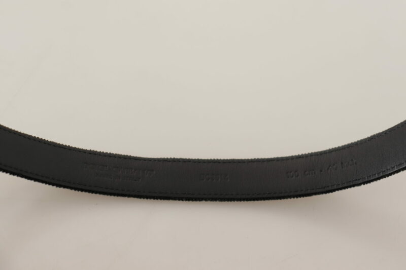 Dolce & Gabbana Elegant Black Velvet Designer Belt - Image 4