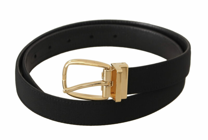 Dolce & Gabbana Elegant Black Leather Belt - Image 2