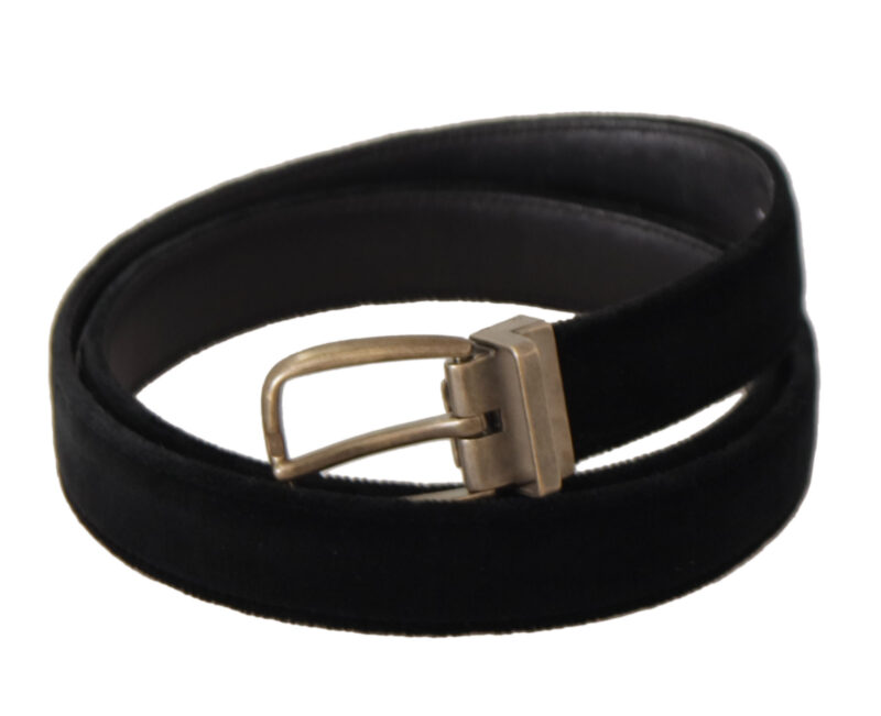 Dolce & Gabbana Elegant Black Leather Designer Belt - Image 2