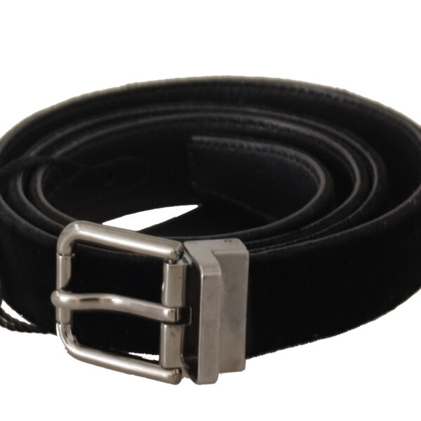 Dolce & Gabbana Elegant Black Cotton-Leather D&G Belt