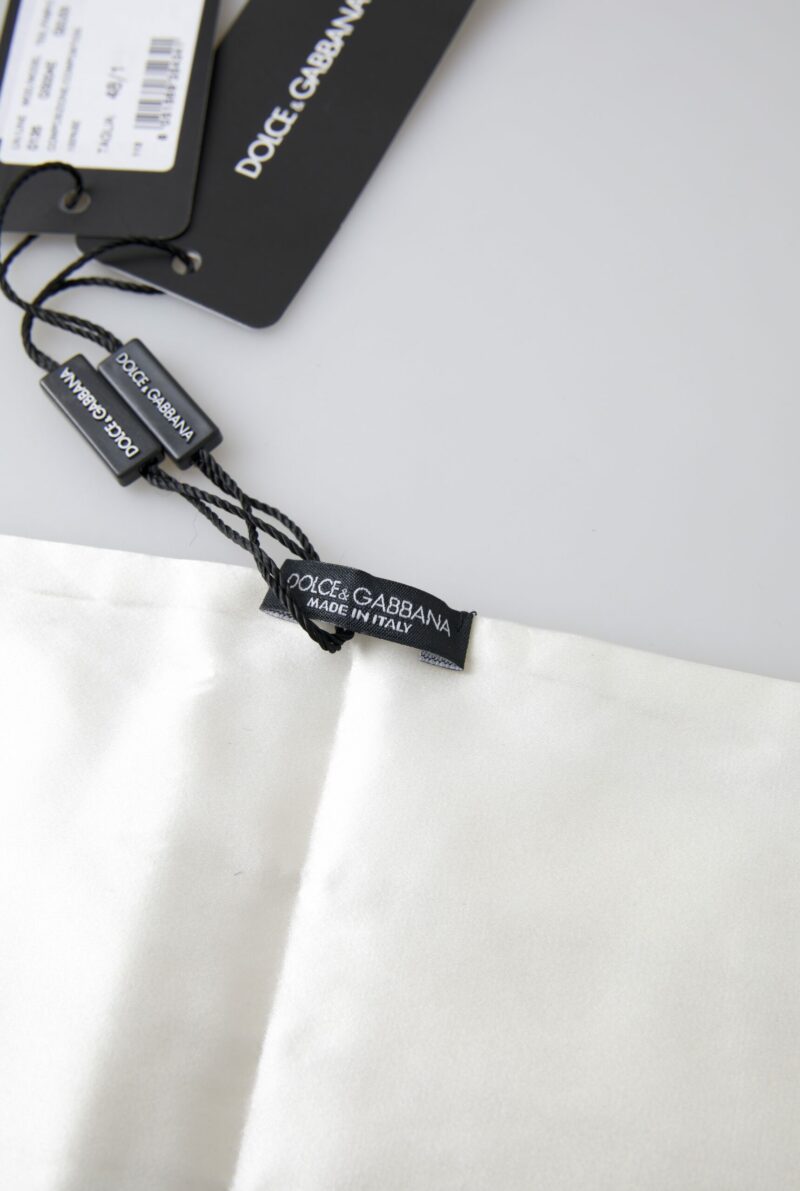 Dolce & Gabbana Elegant White Silk Cummerbund - Image 2