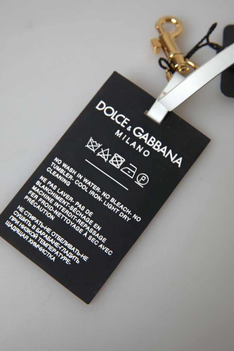 Dolce & Gabbana Chic Black and Gold Designer Keychain - Image 3