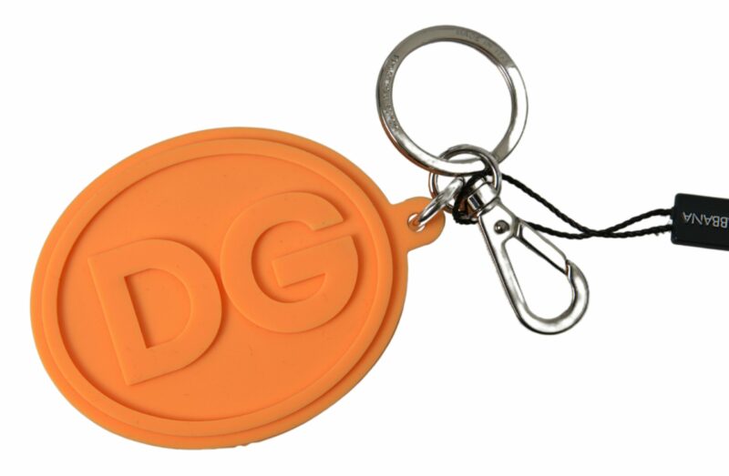 Dolce & Gabbana Chic Orange & Gold Keychain Accessory - Image 2