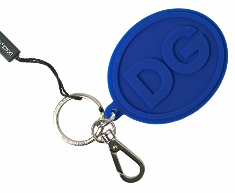 Dolce & Gabbana Chic Brass and Rubber Logo Keychain - Image 2