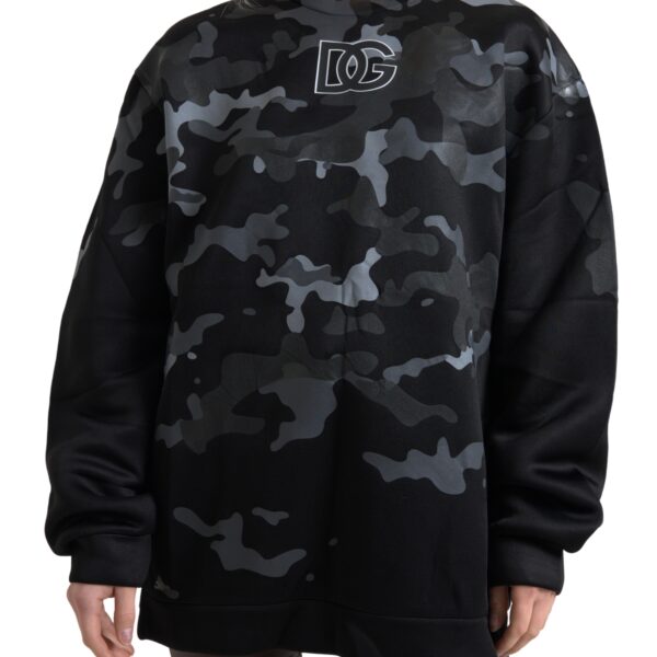 Dolce & Gabbana Elegant Black Camouflage Pullover Sweater