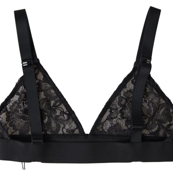 Dolce & Gabbana Elegant Floral Lace Stretch Balconcino Bra