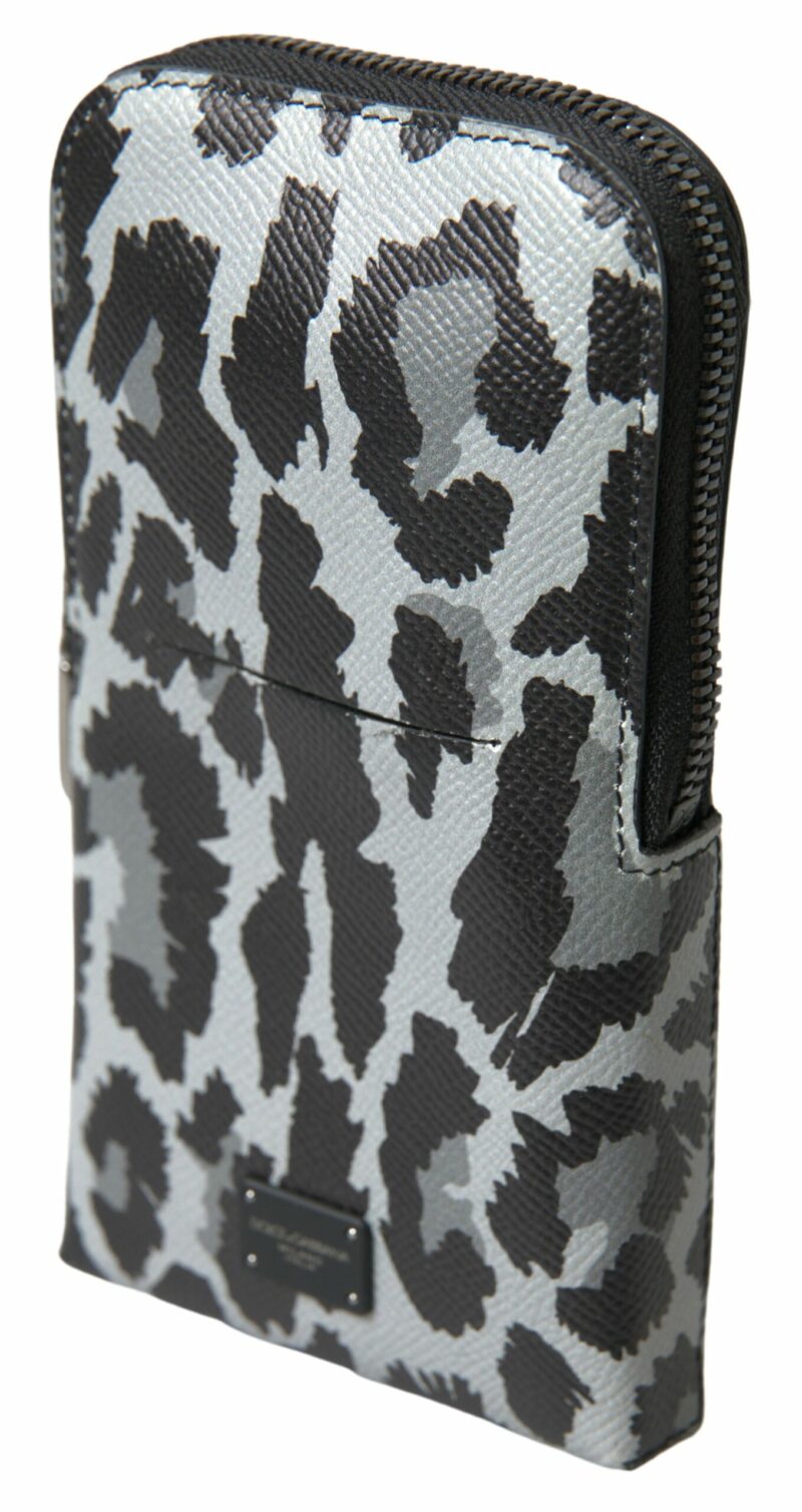 Dolce & Gabbana Elegant Leather Crossbody Phone Bag - Image 3