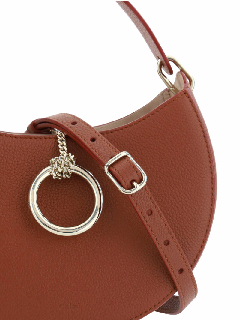Chloé Sepia Brown Small Arlène Leather Shoulder Bag - Image 4