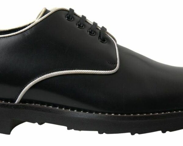 Dolce & Gabbana Elegant Black and White Formal Men's Shoes