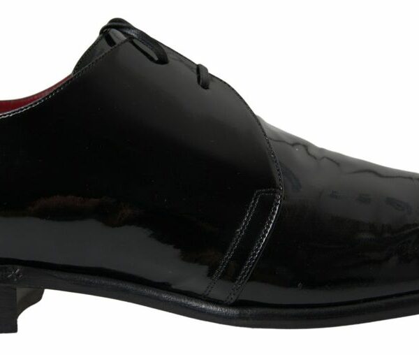 Dolce & Gabbana Elegant Black Patent Leather Formal Men's Shoes
