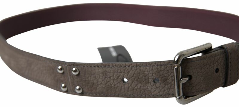 Dolce & Gabbana Elegant Brown Leather Belt with Metal Buckle - Image 2