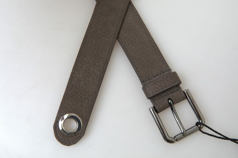 Dolce & Gabbana Elegant Brown Leather Belt with Metal Buckle - Image 4