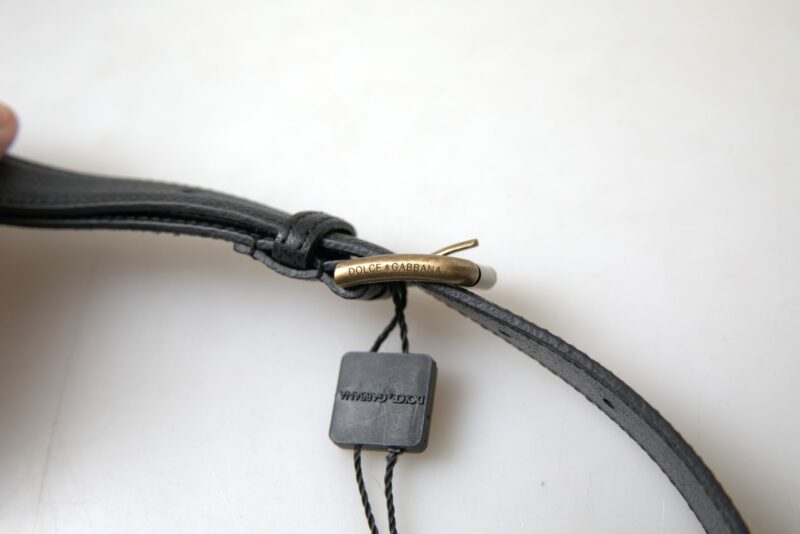 Dolce & Gabbana Elegant Black Italian Leather Belt - Image 4