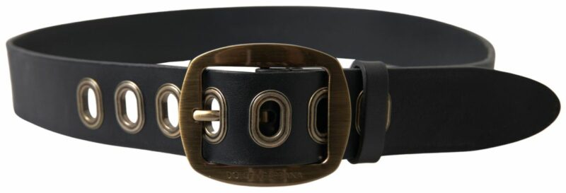 Dolce & Gabbana Sleek Italian Leather Belt with Metal Buckle - Image 4