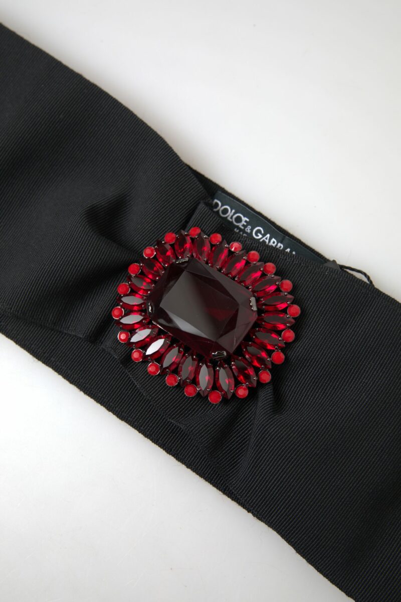 Dolce & Gabbana Exquisite Embellished Black Belt - Image 2