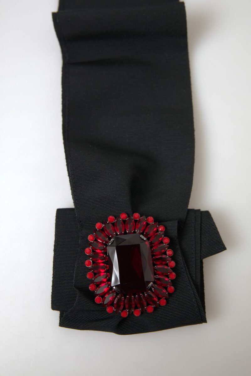 Dolce & Gabbana Exquisite Embellished Black Belt - Image 3