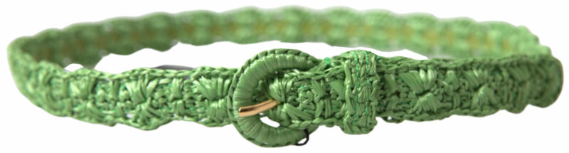 Dolce & Gabbana Elegant Green Viscose Belt with Metal Buckle - Image 2