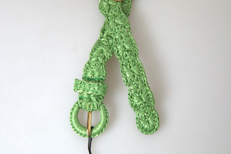 Dolce & Gabbana Elegant Green Viscose Belt with Metal Buckle - Image 3