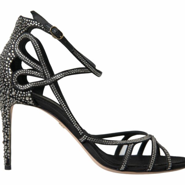 Dolce & Gabbana Elegant Keira Rhinestone Stiletto Sandals