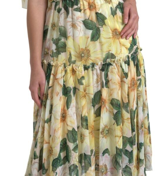 Dolce & Gabbana Elegant Silk Floral Maxi Dress