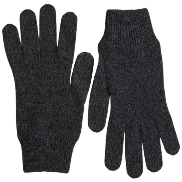 Dolce & Gabbana Elegant Virgin Wool Winter Gloves in Gray