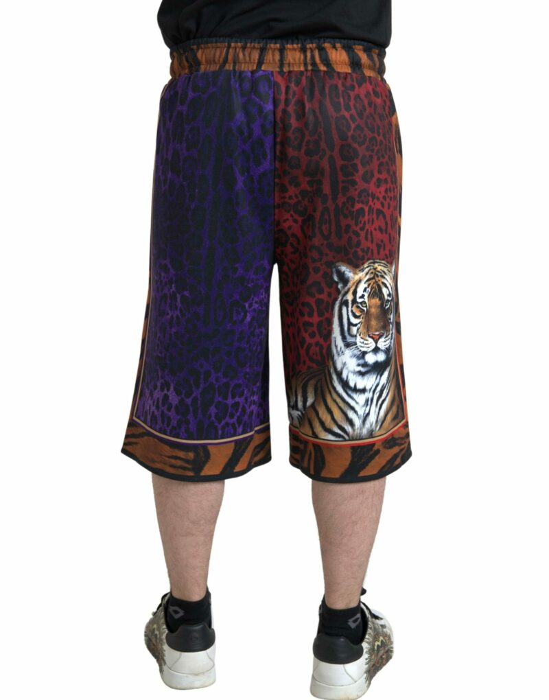 Dolce & Gabbana Chic Multicolor Bermuda Shorts with Exotic Print - Image 2